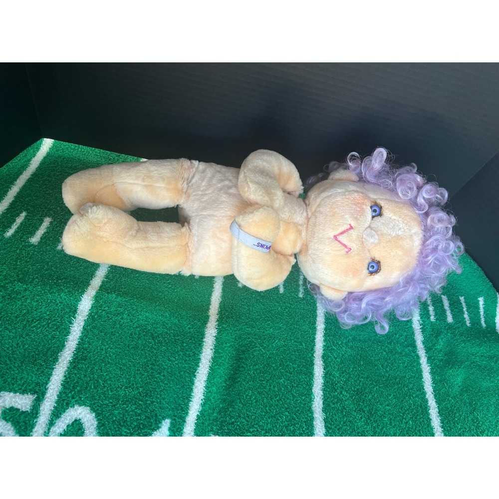 Vintage 1985 Kenner Hugga Bunch Impkins Plush Doll Purple Hair Rose Petal Place
